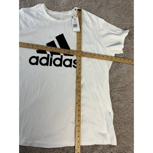 Adidas Womens Regular fit Short Sleeve Logo T-Shirt Shirt White Solid - Picture 9 of 11